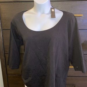 Carole Little black T shirt with spandex